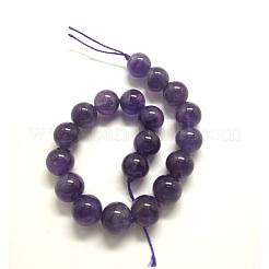 Round Natural Amethyst Beads Strands&nbsp;X-G-D780