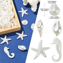 250G Marine Theme ABS Plastic Imitation Pearl Beads&nbsp;OACR-CJ0002-35