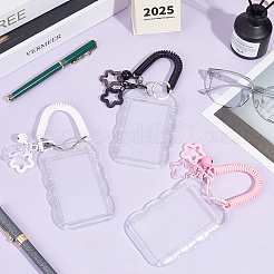 3 Bags 3 Colors Rectangle Acrylic Card Holders&nbsp;AJEW-ME0002-70