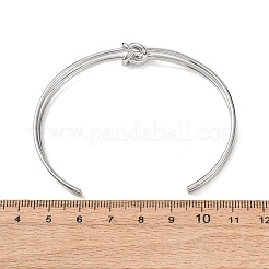 304 Stainless Steel Double Layers Cuff Bangles for Women&nbsp;BJEW-Z165-01P