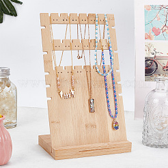 3-Tier Wooden Slant Back Jewelry Display Stands&nbsp;ODIS-WH0025-115
