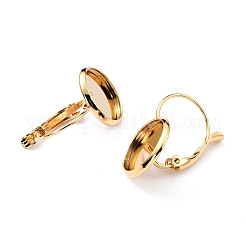 304 Stainless Steel Leverback Earring Settings&nbsp;X-STAS-F191-03G-10mm