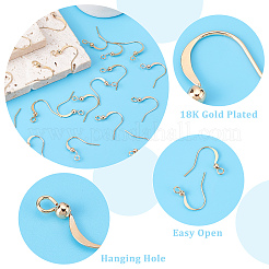 100Pcs Long-Lasting Plated Brass French Earring Hooks&nbsp;KK-CN0001-80