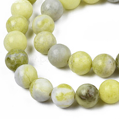 Natural Yellow Mustard Jasper Beads Strands&nbsp;X-G-Q462-8mm-39