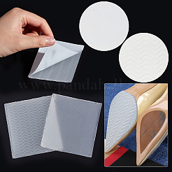 4 Pairs 2 Style PVC Self-Adhesive Anti-Slip Stick Shoes Pad&nbsp;AJEW-GF0004-76A