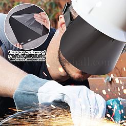 6Pcs PET Helmet Safety Face Guard with Aluminum Edging and 6 Pairs Adhesive Back Polyester Hook and Loop Tapes&nbsp;AJEW-PH0007-96