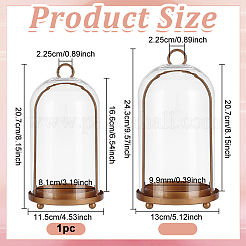 2Pcs Iron with Glass Shade Candle Holders&nbsp;AJEW-WH0481-450