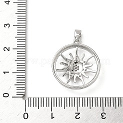 Brass Micro Pave Cubic Zirconia Pendants&nbsp;KK-P334-09P