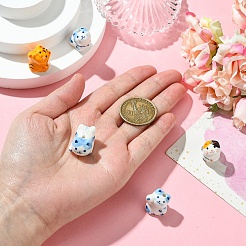 5Pcs Handmade Printed Porcelain Beads&nbsp;PORC-YW0001-18