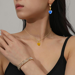 24Pcs 12 Colors Faceted Glass European Dangle Charms&nbsp;PALLOY-AB00176