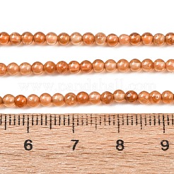 Natural Orange Garnet Beads Strands&nbsp;G-H358-A03-3mm-01