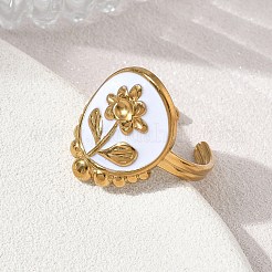 304 Stainless Steel Enamel Cuff Open Rings&nbsp;SA-CBA5A8D-03G
