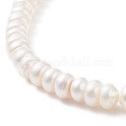 Natural Pearl Beaded Necklace with Brass Clasp for Women&nbsp;NJEW-JN04059