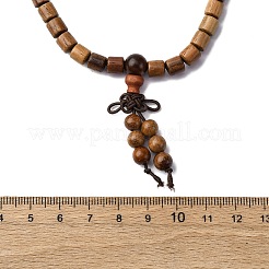 Wood Round Beads Wrap Bracelets&nbsp;BJEW-U041-02A