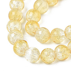 Handmade Luminous Transparent Lampwork Beads Strands&nbsp;LAMP-T017-04B