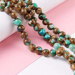 Assembled Natural Bronzite & Orange Quartz & Synthetic Gemstone Beads Strands&nbsp;G-K317-A07-03