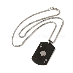 201 Stainless Steel Pendant Necklaces&nbsp;NJEW-A017-04EB