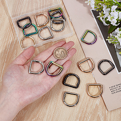 16Pcs 4 Colors Alloy Spring Gate Rings&nbsp;FIND-BC0014-18