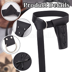 Men's PU Leather Belt Sword Dagger Frog Case&nbsp;DIY-WH0430-219A