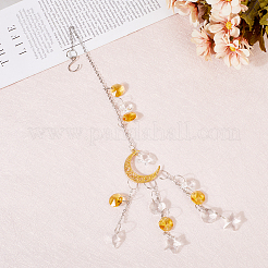 Alloy Moon Pendant Decorations&nbsp;HJEW-WH20025-04GP