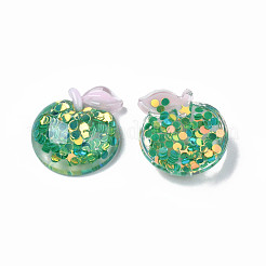 Autumn Theme Transparent Epoxy Resin Cabochons&nbsp;CRES-N034-01
