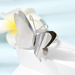 Brass Cuff Open Rings for Women&nbsp;RJEW-F215-02P