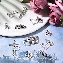 100pcs 10 Styles Tibetan Style Alloy Pendants&nbsp;TIBEP-CJ0001-44