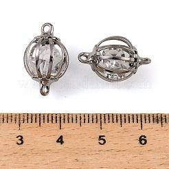 Iron Hollow Lantern Bead Cage Connector Charms&nbsp;LS-IFIN-N014-02B