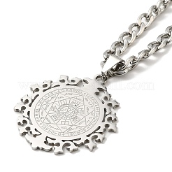 201 Stainless Steel Pendant Necklaces for Women Men&nbsp;NJEW-G123-06P-1