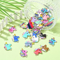 40Pcs 20 Styles Alloy Enamel Connector Charms&nbsp;ENAM-CJ0004-41