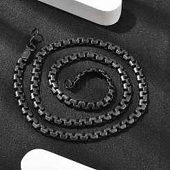 304 Stainless Steel Box Chain Necklaces for Women Men&nbsp;NJEW-A033-05AS