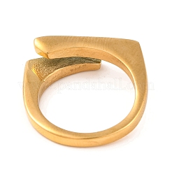 Ion Plating(IP) 304 Stainless Steel Open Cuff Finger Rings for Women&nbsp;RJEW-A414-23B-G