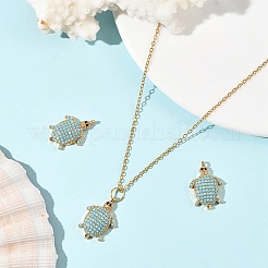 SHEGRACE Brass Synthetic Turquoise Pendants&nbsp;XGRQ5K843-840G