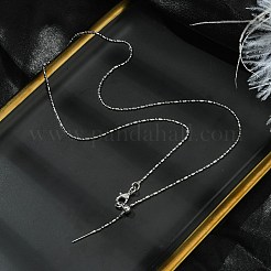 1mm Rack Plating Brass Column Link Chain Adjustable Slider Necklaces for Women Men&nbsp;MAK-L044-54P