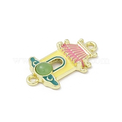 Alloy Enamel Chinese House Connector Charms&nbsp;PALLOY-R151-73G-02