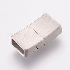 Tarnish Resistant 304 Stainless Steel Magnetic Clasps with Glue-in Ends&nbsp;STAS-K145-28P