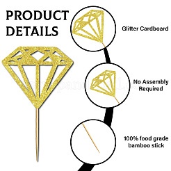 Paper & Glitter Sequins Cake Toppers with Bamboo Stick&nbsp;DIY-WH20087-008