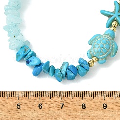 Natural Lapis Lazuli & & Synthetic Turquoise & Natural White Jade Necklaces&nbsp;NJEW-JN06630