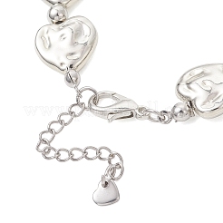 Heart CCB Plastic Beaded Bracelets&nbsp;BJEW-JB13008-02