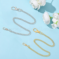 2Pcs 2 Colors Alloy Twisted Chain Belts for Pants&nbsp;AJEW-CY0001-68