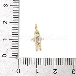 Brass Micro Pave Cubic Zirconia Pendants&nbsp;ZIRC-I356-17G-A10