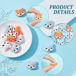 16Pcs 4 Style Food Grade Eco-Friendly Silicone Focal Beads&nbsp;SIL-CA0001-22
