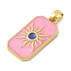 Brass Enamel Pendants&nbsp;KK-C134-34B-G