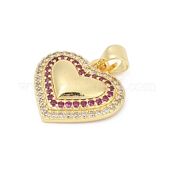 Brass Micro Pave Cubic Zirconia Pendants&nbsp;KK-D317-085G