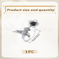 1Pc Brass Open Cuff Rings for Women&nbsp;RJEW-LP0005-06
