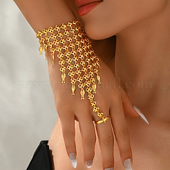 Vintage Middle Eastern Style Alloy Finger Ring Bracelets for Women&nbsp;QW1771