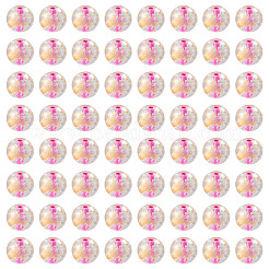 100Pcs Crackle Transparent Glass Beads&nbsp;GLAA-TADJ0001-12I