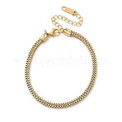 304 Stainless Steel Box Chain Bracelets for Women&nbsp;BJEW-D338-01G-01