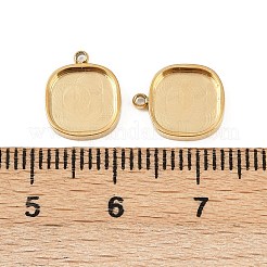 304 Stainless Steel Pendant Cabochon Settings&nbsp;STAS-A194-05D-G