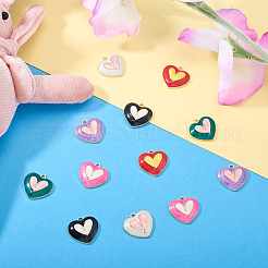 12Pcs 6 Colors Alloy Enamel Pendants&nbsp;FIND-TA0006-63